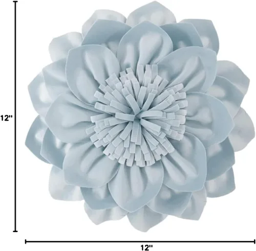 Miniatura 8 de OiseauVoler Cojín decorativo redondo de flores 3D, cojín hecho a mano con inserto para sofá, cama, decoración del hogar, 12 pulgadas, azul