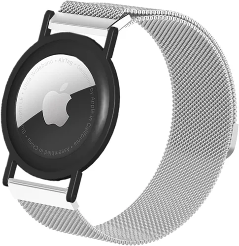 Pulsera para Airtag (1ª y 2ª generación), soporte para Airtag con correa de reloj milanesa de metal ajustable, correa de reloj Airtag de PC ultra