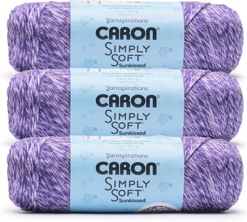 Miniatura 20 de Caron Simply Soft Abyss Speckle Yarn - Paquete de 3 unidades de 141 gramos/5 onzas - Acrílico - 4 medianos (peinado) - 235 yardas - Tejido/ganchillo