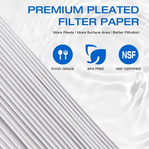 Miniatura 4 de H&G Lifestyles Filtro de agua de sedimento plisado micro de 20 x 4.5 pulgadas para toda la casa para agua de pozo, compatible con ECP20-20BB