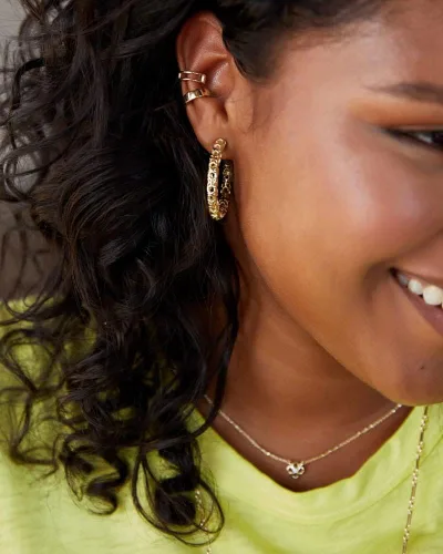 Miniatura 2 de Kendra Scott Maggie - Aretes de aro de 1.5 pulgadas para mujer, joyería de moda