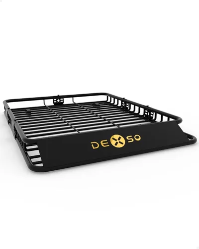 Miniatura 14 de DEXSO Cesta universal para portaequipajes de techo de 46 x 36 pulgadas, capacidad de 200 libras, soporte de equipaje resistente para SUV, camiones