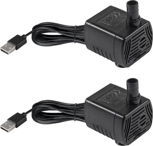 Miniatura 9 de 2 unids 3W Mini bomba de agua sumergible 50GPH pequeña fuente bomba para acuario tanque de peces fuente hidropónica característica de agua, fuentes