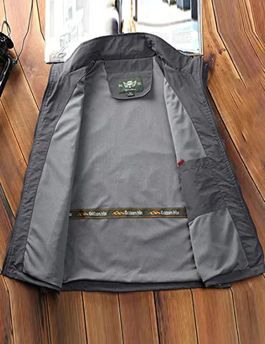 Miniatura 2 de Yimoon Chaleco utilitario para hombre, chaleco de pesca, safari, con bolsillos