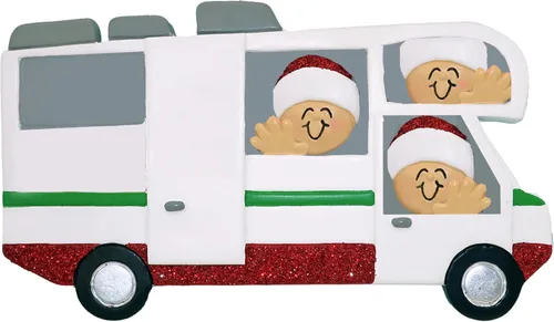 Miniatura 6 de Adorno de Navidad familiar personalizado para caravana 2025 – Decoración personalizada para caravana, autocaravana o remolque de viaje – Regalo