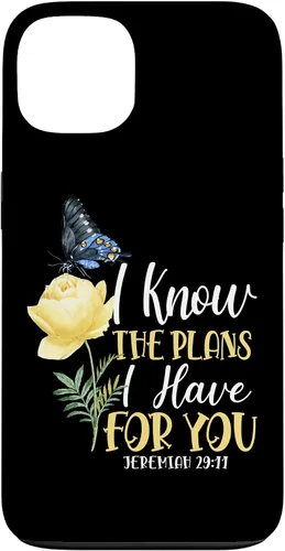 Miniatura 7 de Christian Bible Verse Butterfly Rose Flower Jeremiah 29:11 Case for iPhone 17