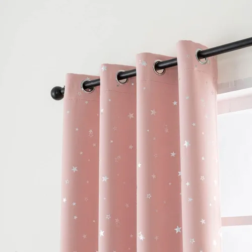 Miniatura 15 de MANGATA CASA - Cortinas opacas con estrellas para dormitorio - Juego de 2 cortinas de ventana para guardería con ojales – Cortinas opacas