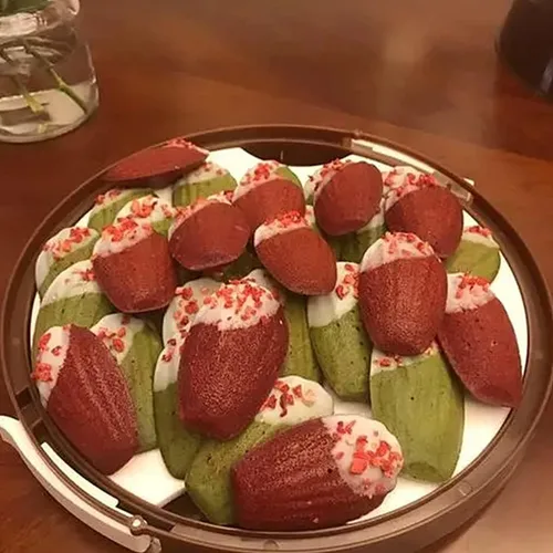 Miniatura 6 de Molde de Madeleine de 9 cavidades, 2 moldes de silicona antiadherentes, molde para hornear pastel con forma de concha (rojo ladrillo)