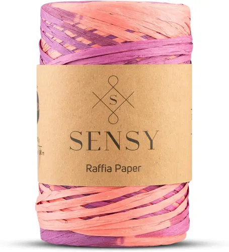 Miniatura 23 de Sensy Premium - Papel de rafia, 438 yardas, cinta de papel (verde)