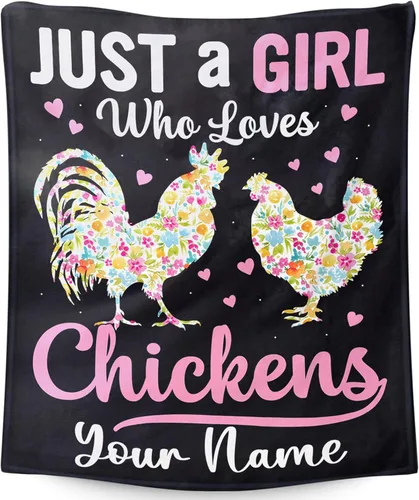 Miniatura 11 de Manta de pollo para regalo, 40 x 30 pulgadas, bonita manta para niñas y mujeres, mantas negras suaves y peludas para regazo y silla