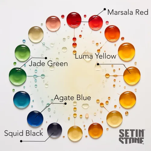 Miniatura 5 de unicone art SETINSTONE Pigmentos de color líquidos de alta calidad a base de agua no tóxicos, ecológicos para moldeo y fundición de minerales, yeso