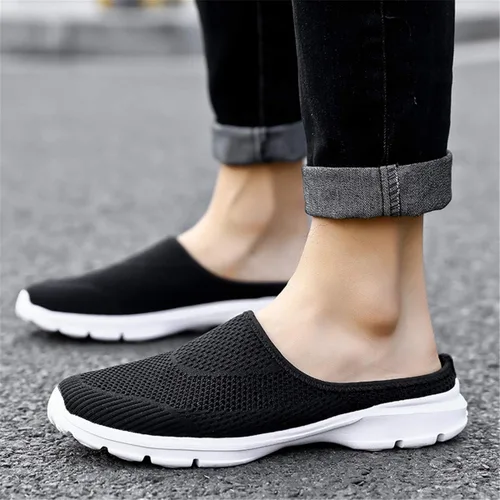 Miniatura 7 de ChicWind Zapatos deportivos de malla transpirable para mujer, con espalda abierta, sin cordones