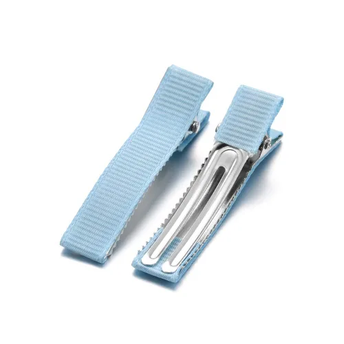 Miniatura 8 de 10 unids/lote plana de una sola punta de metal cocodrilo dientes clip de pelo pasadores color caramelo horquillas para bricolaje joyería base Negro