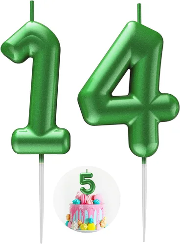 Miniatura 161 de Velas número 2 arcoíris con número 3D de feliz cumpleaños para decoración de fiesta de pastel de cumpleaños, suministros de celebración