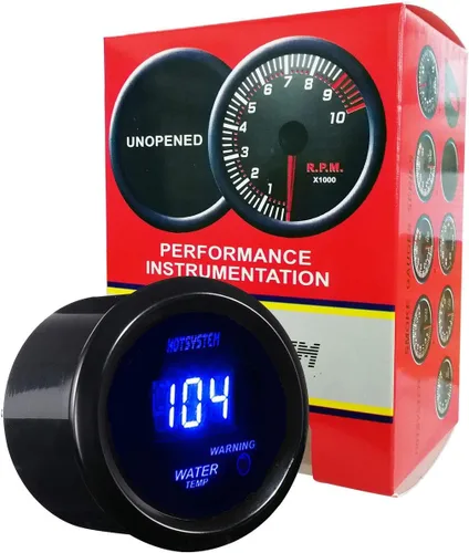 Miniatura 2 de Motor de coche nuevo 2" 52 mm), color azul agua Temp Temperatura Digital ℉ Gauge
