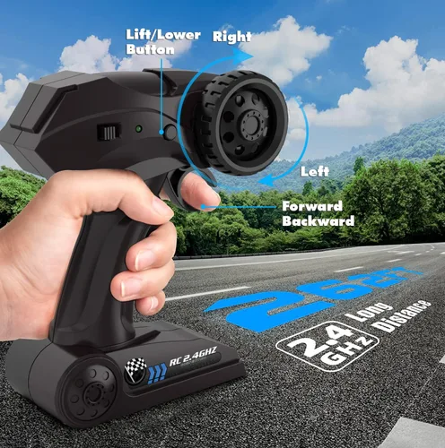 Miniatura 7 de CROBOLL 1:12 Coche grande de control remoto para niños con función de elevación, camiones monstruo eléctricos RC 4X4 todoterreno de 4WD, juguetes