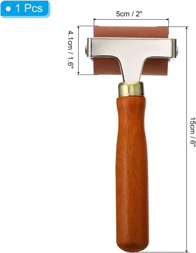 Miniatura 2 de PATIKIL Rodillo de goma de 2 pulgadas, herramientas de rodillo de goma dura antideslizante para papel tapiz, manualidades, impresión, tinta