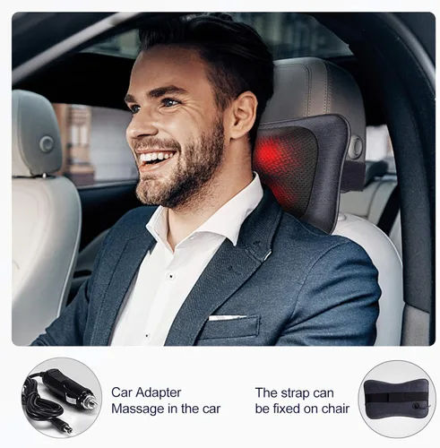 Miniatura 3 de Mo Cuishle Masajeador eléctrico Shiatsu de espalda con calor, potente amasamiento 3D para cuello, hombros, alivio del dolor de espalda baja, diseño