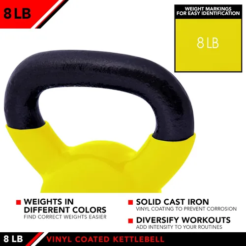 Miniatura 4 de JFIT Kettlebell Weights Vinyl Coated Iron