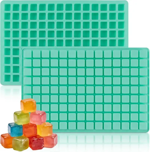 Miniatura 9 de Paquete de 2 moldes cuadrados de silicona para chocolate, moldes de silicona para caramelo de 40 cavidades para chocolate, cubitos de hielo