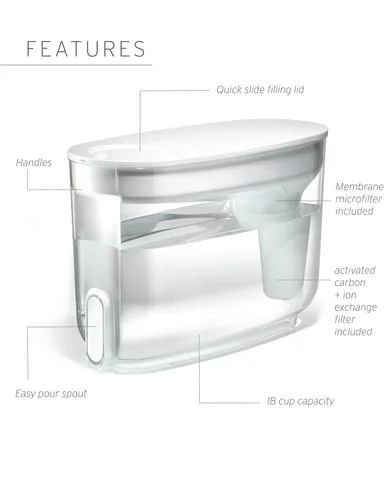 Miniatura 3 de LifeStraw Home - Dispensador de filtro de agua, 18 tazas, plástico sin BPA, probado para proteger contra bacterias, parásitos, micro-plásticos