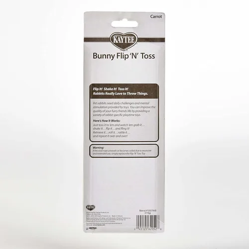 Miniatura 2 de Kaytee Bunny Flip-N-Toss - Zanahoria de juguete para conejos, cobayas y otros animales pequeños