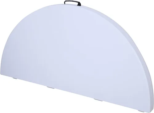 Miniatura 5 de Mesa plegable redonda bi-plegable interior al aire libre picnic fiesta camping casa en blanco