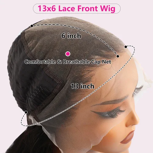 Miniatura 7 de PERISMODA Pelucas de cabello humano ondulado con encaje frontal de 13 x 6, densidad del 180 %, pelucas de cabello humano ondulado HD de 13 x 6