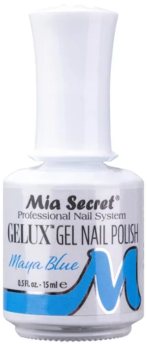 Mia Secret Gelux Soak-off esmalte de uñas color Maya Blue - Esmalte de gel curado con lámpara de uñas - Esmaltes para uñas