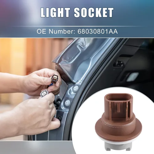 Miniatura 2 de Soporte de enchufe de luz de señal de estacionamiento y giro No.68030801AA para Dodge Grand Caravan 2011-2020 marrón (juego de 2)