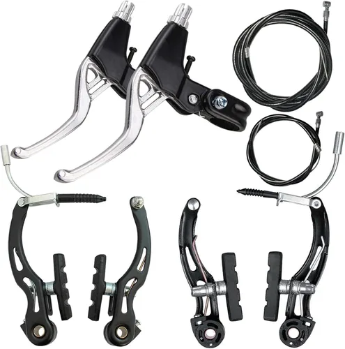 Miniatura 8 de Lomodo 6 accesorios de freno de bicicleta que incluyen 2 palancas de freno de aleación de aluminio (0.9 in de diámetro) y 2 pares de frenos en V y 2