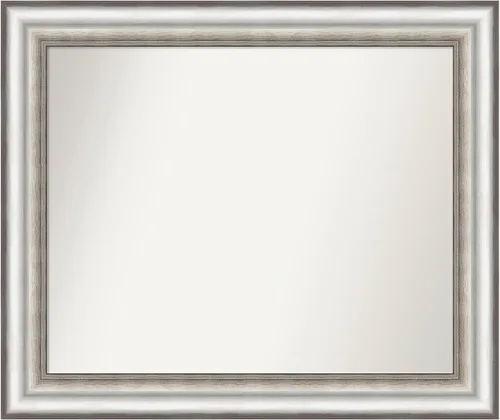 Miniatura 83 de Amanti Art Espejo de baño plateado para sobre el fregadero, 26 x 26 pulgadas, espejo cuadrado de plata antigua, marco de madera tradicional mediano