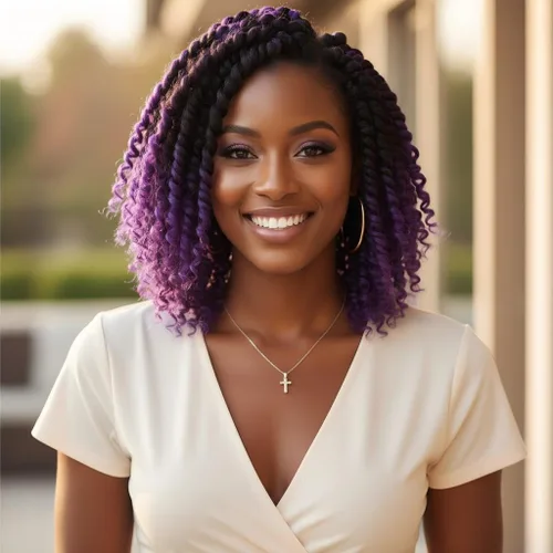 Miniatura 49 de Fulcrum Cabello Passion Twist de 6 pulgadas, 8 paquetes de cabello de ganchillo Passion Twist para mujeres negras, cabello pretrenzado de ganchillo