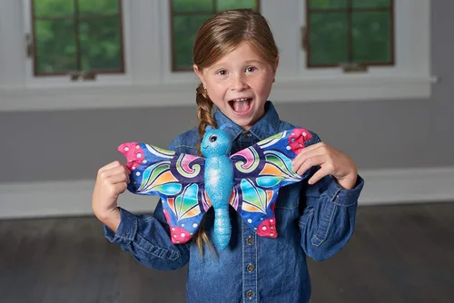 Miniatura 2 de Wild Republic Huggers - Juguete de peluche azul mariposa, pulsera de palmada, animal de peluche, juguetes para niños, 8 pulgadas
