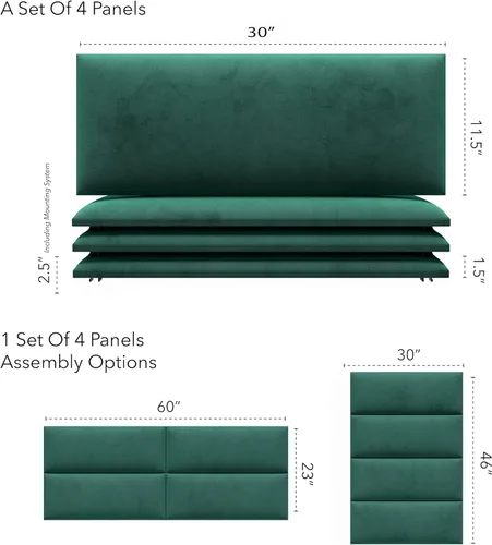 Miniatura 47 de Vant - Paneles tapizados para pared - Cabeceros montados en la pared tamaño King/Cal King - Cuero vintage blanco tórtola - Twin/King - Juego de 4