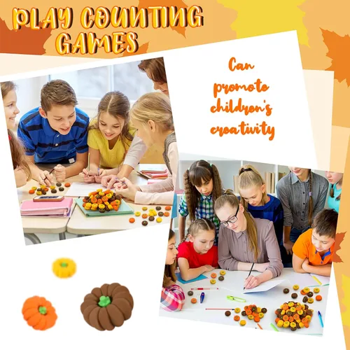 Miniatura 3 de Borradores de calabaza a granel, mini borradores de otoño, novedosos lápices de fiesta, borrador de cemento de goma 3D, Halloween, otoño, Acción