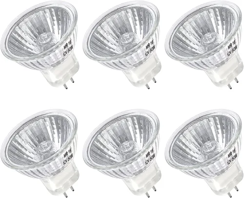 Miniatura 9 de Bombilla halógena MR16 de 20 W regulable de 12 V GU5.3 con base de dos pines con larga vida útil, bombillas MR16 blancas cálidas de 2700 K
