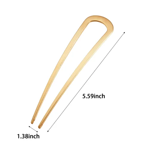 Miniatura 2 de 3 horquillas francesas de metal para cabello grueso, horquilla francesa para mujeres y niñas, tenedor de pelo en forma de U para cabello grueso