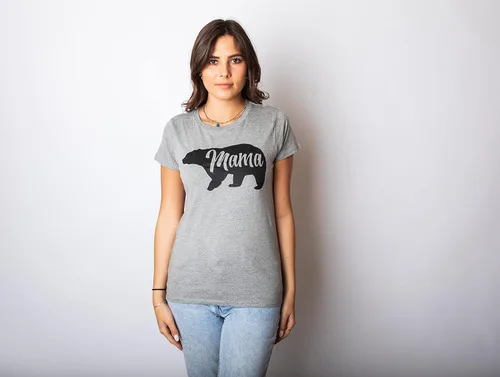 Miniatura 2 de Camiseta para mujer con diseño de oso mamá, camiseta divertida para la mejor mamá, Día de las Madres
