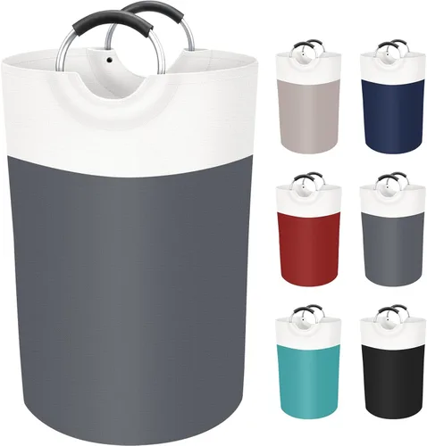 Miniatura 24 de BlissTotes - Cesta de lavandería de 90L, cesta de lavandería independiente, cesta de ropa sucia plegable, tela impermeable con asas de aluminio Azul