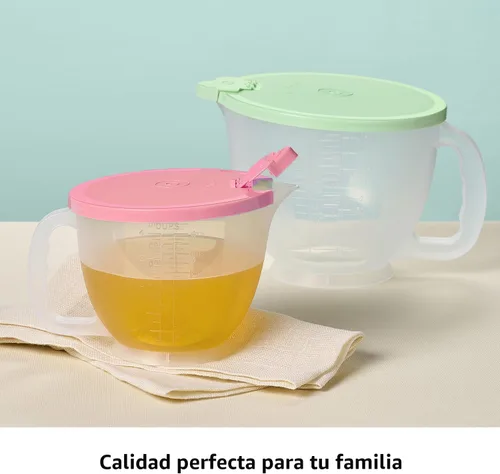 Miniatura 4 de Set de jarras Tupperware Classic Mix-N-Store en verde menta y rosa caramelo, apto para lavavajillas y sin BPA (2 tazones, 2 tapas)