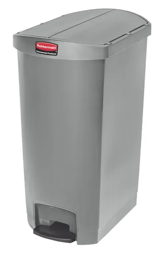 Miniatura 13 de Rubbermaid Commercial Products - Bote de basura Streamline Slim con pedal Papelera de plástico, 4 galones (15 litros), color rojo, con manos