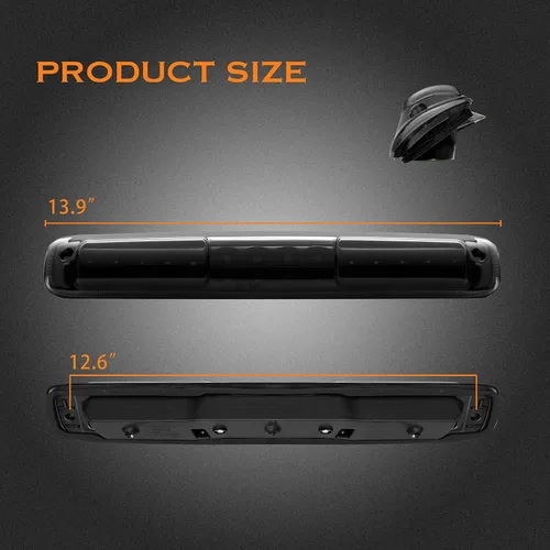 Miniatura 5 de Tercera tercera luz de freno, luz de freno LED de montaje alto para Chevy Silverado GMC Sierra 1500 2500 3500 HD Classic, lámpara de carga trasera