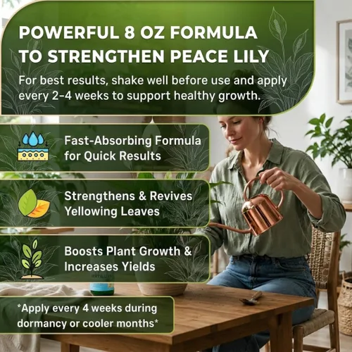 Miniatura 5 de Fertilizante líquido profesional para plantas de lirio de la paz 3-1-2 concentrado para plantas y flores Mezcla multiusos y suministros