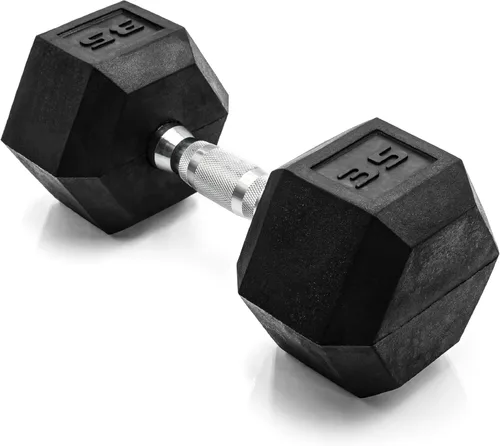 CAP Barbell Peso de la mancuerna hexagonal recubierta, individual, 10-120 libras, múltiples opciones