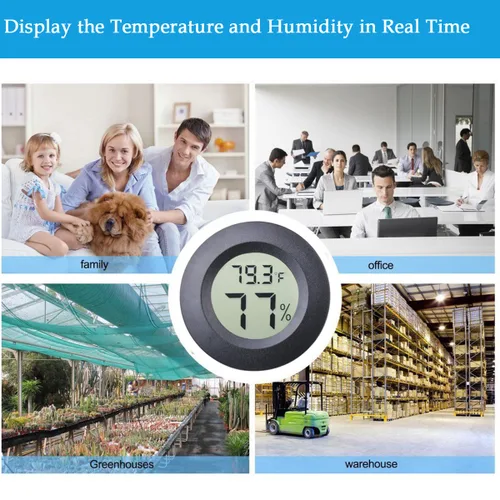 Miniatura 6 de Paquete de 2 mini termómetro higrómetro Fahrenheit o Celsius, monitor LCD digital para habitación interior, medidor de temperatura de humedad
