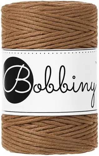 Miniatura 36 de Bobbiny Cordón de macramé de una sola capa para bebé de 0.069 pulgadas (100% algodón reciclado)