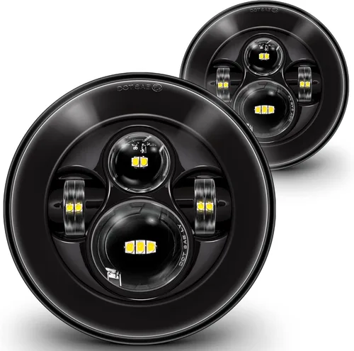 Miniatura 12 de TRUE MODS Faros LED de 7 pulgadas H6024 + luces antiniebla de 4 pulgadas para Jeep Wrangler JK Unlimited JKU Accesorios 2007-2018 [HALO DRL][Señales