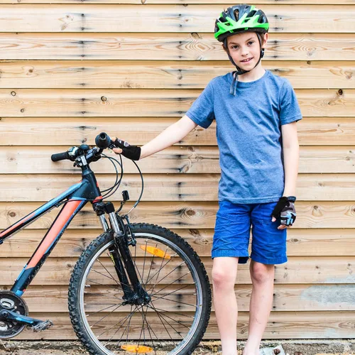 Miniatura 7 de 8 pares de guantes de medio dedo para niños, guantes de bicicleta sin dedos, transpirables, guantes cortos para niños, guantes antideslizantes