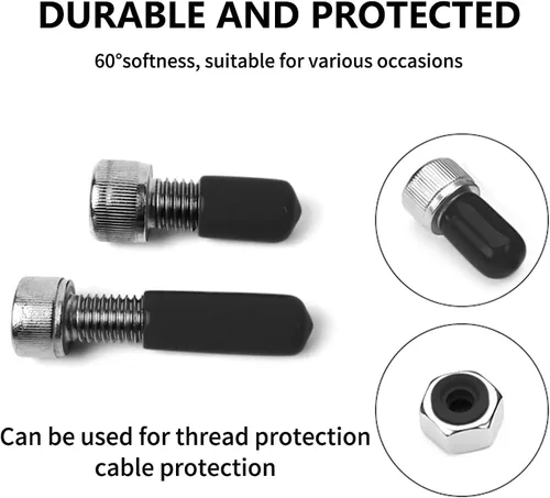 Miniatura 5 de Bonsicoky 24 piezas de tapas de extremo de goma redondas, protectores de rosca de tornillo flexibles de vinilo de 3/4" (19mm) de diámetro